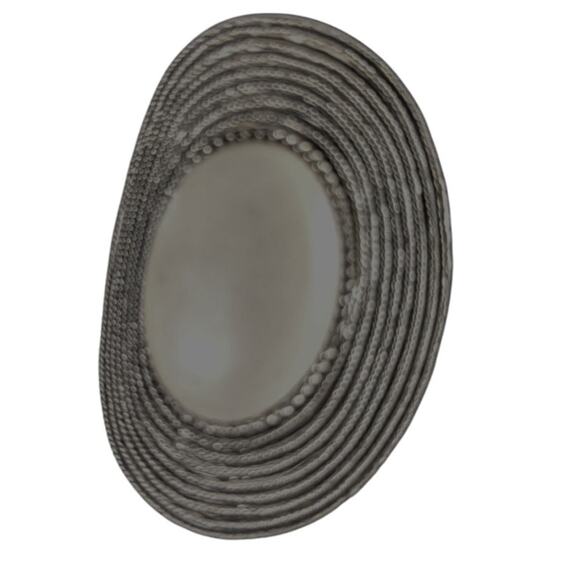 2 Vintage buttons pearlized centers blackened gold rope border 11/4" x3/4" GUC - Picture 1 of 5